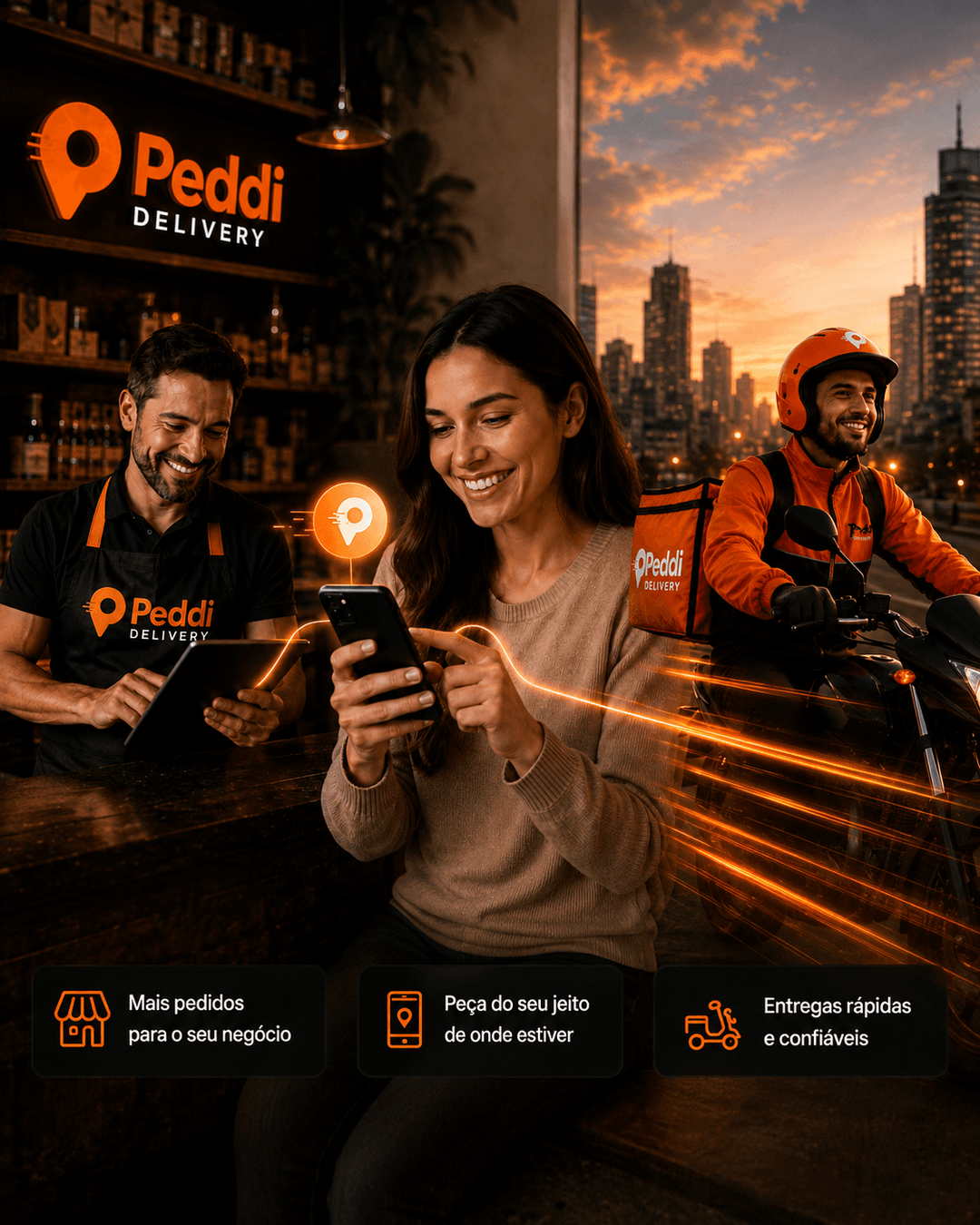 Solução Peddi Delivery para comerciantes
